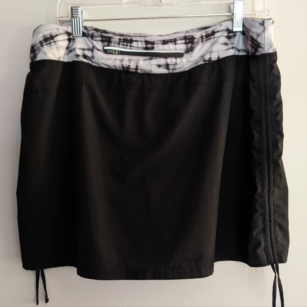 Kiwi Kate Activewear Athletic Skort Black and White X-Large - Picture 5 of 6